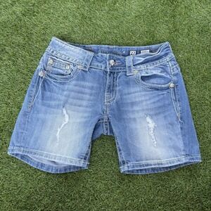 Miss Me Mid Shorts JP5831D Womens Size Size 27 Bling Embellished Cowgirl Western